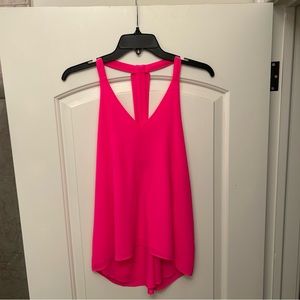 Hot Pink Tank Top with Tassles